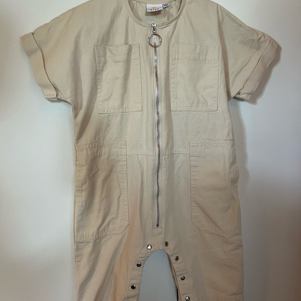 Kids Cream One Piece Jumpsuit